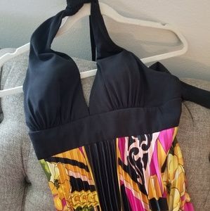 Cache Satin Halter Top Dress